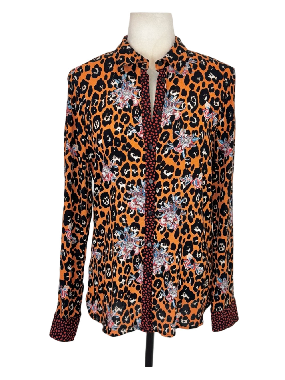 Esqualo animal and floral print shirt